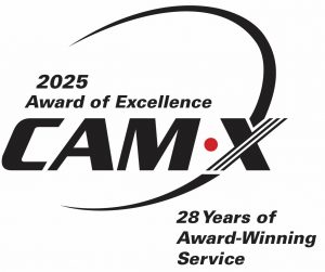 2025 CAM-X Award of Excellence, 28 Years of Award Winning Services Badge